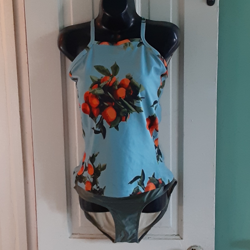 Albion Fit Tankini Top Bottoms M L 8 10